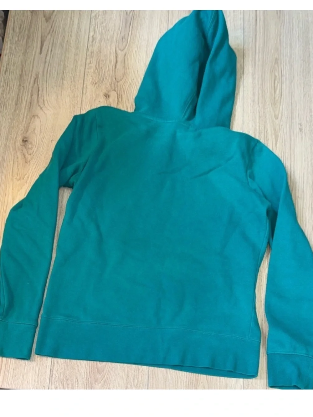 The North Face Teal Green blue Hooded sweatshirt hoodie sweater - Picture 2 of 3
